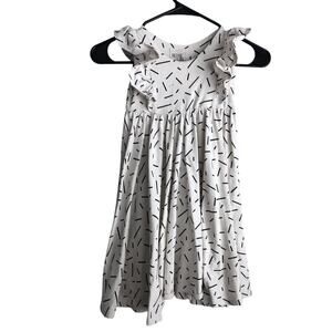 Remie Girl black and white sprinkle print dress